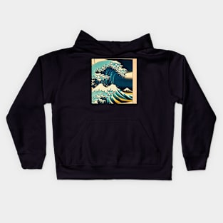 The Majestic Wave - A Stunning Ukiyo-e Painting Kids Hoodie